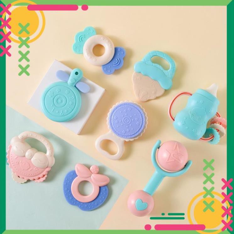 (A990) 【Mua Kèm giá sốc】Set đồ chơi 8 món cho trẻ sơ sinh đến 2 tuổi