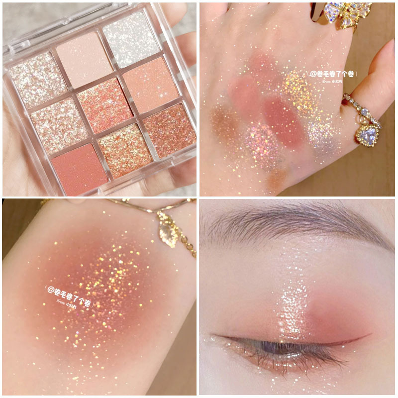 Bảng Phấn Mắt 9 Màu Ánh Ngọc Trai Không Thấm Nước