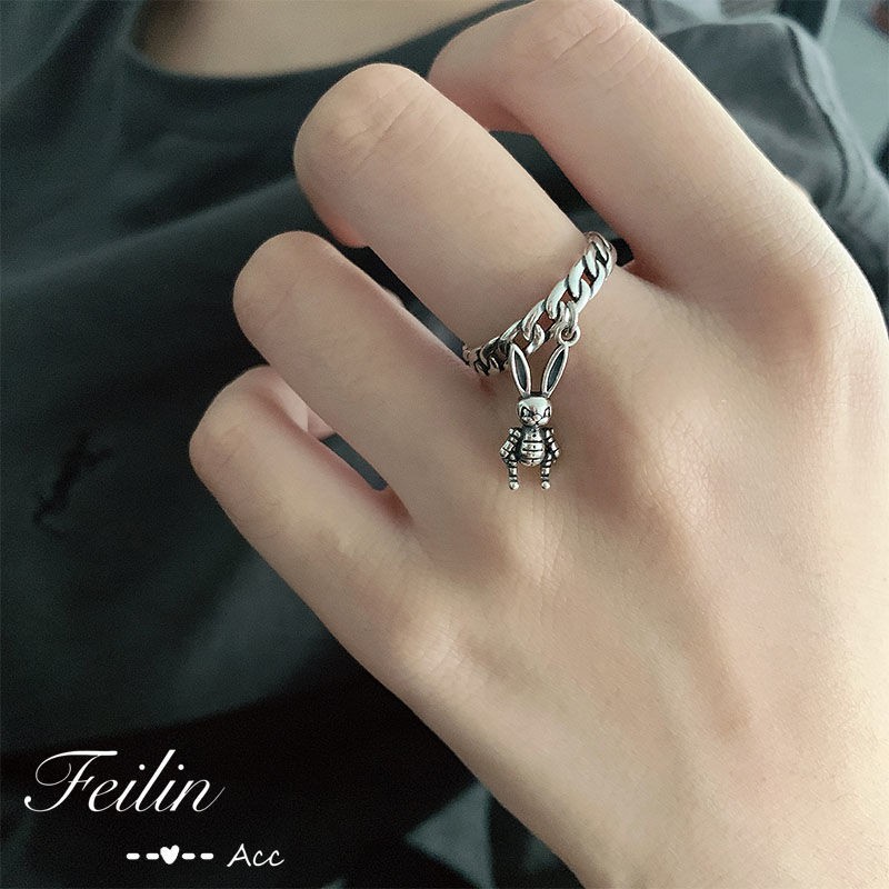 Nhẫn Mạ Bạc 925 Hình Thỏ Xinh Xắn Phong Cách Hàn Quốc | BigBuy360 - bigbuy360.vn