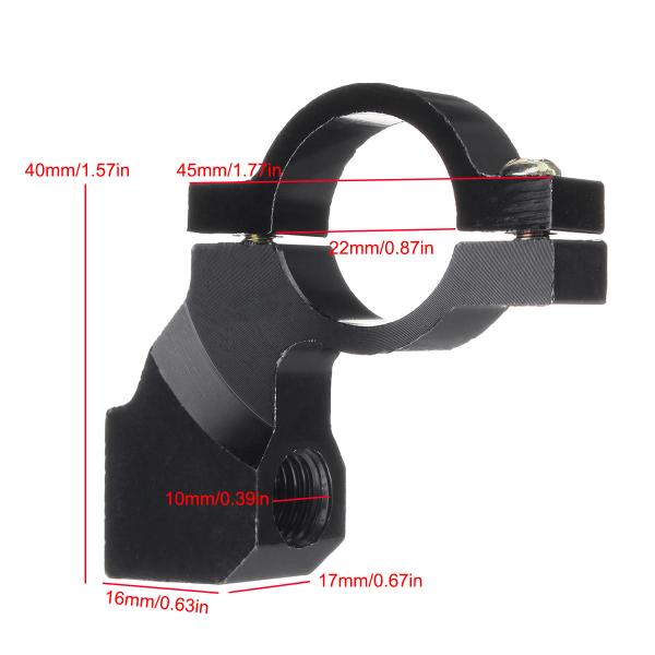 7-8" Motorcycle Handlebar Mirror Adaptor Holder Clamp On Mount Brackets