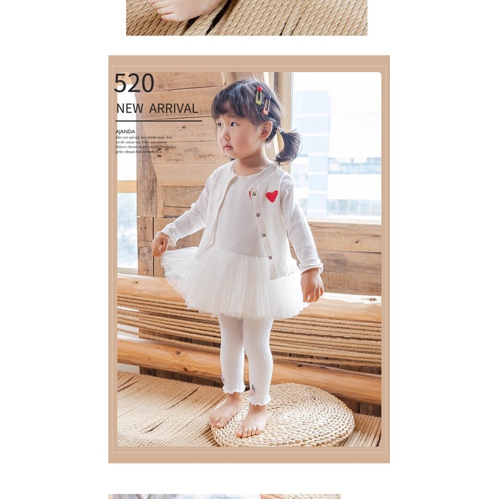 Quần Tất, Legging Len Dày REN SỌC DỌC Cao Cấp Cho Bé Gái