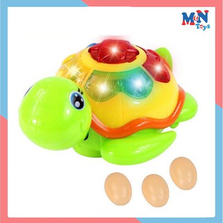 Đồ chơi rùa chạy pin đẻ trứng 0606 có nhạc có đèn
