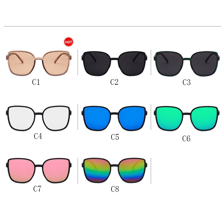 Kính Râm Gọng Vuông Lớn Chống Nắng Bảo Vệ Khỏi Tia UV Thời Trang Hàn Quốc Dành Cho Nữ