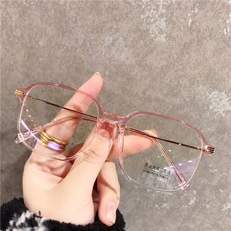 JIUERBA Mắt Kính Gọng Lớn Chống Bức Xạ Phong Cách Retro Thời Trang Cho Nam Nữ