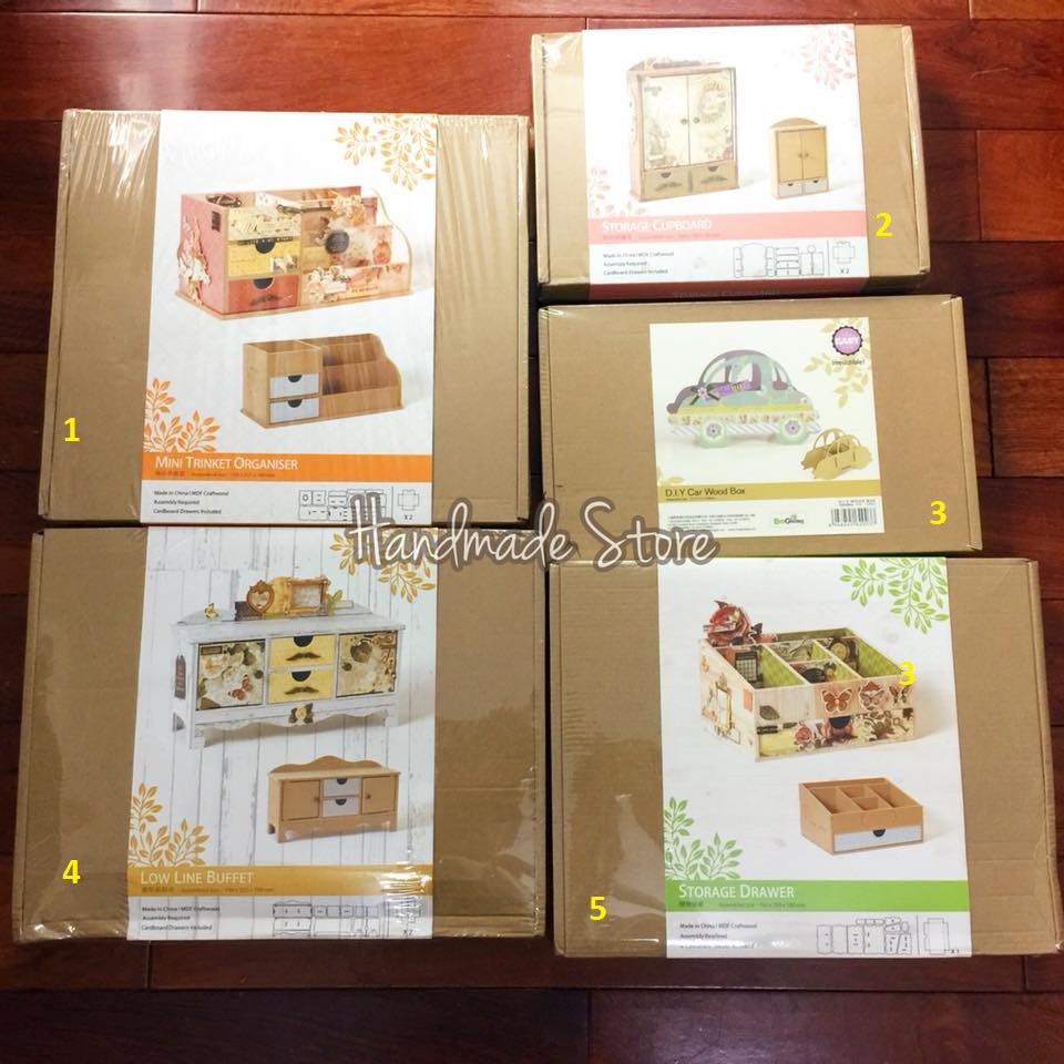 THANH LÝ - Bộ kit tủ gỗ MDF Vintage tự ráp
