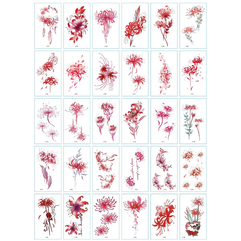 Set 30 Tấm Hình Xăm Dán Dễ Thương