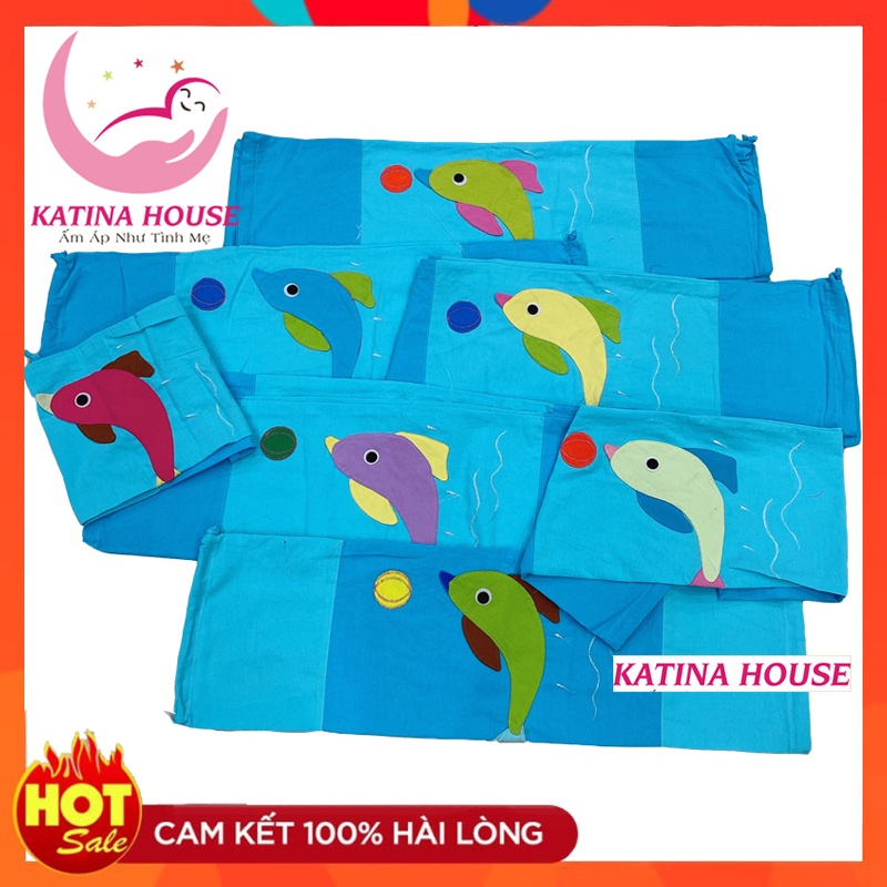 Bao áo gối ôm, vỏ gối ôm cho bé, cotton mềm mát đắp họa tiết dễ thương | BigBuy360 - bigbuy360.vn