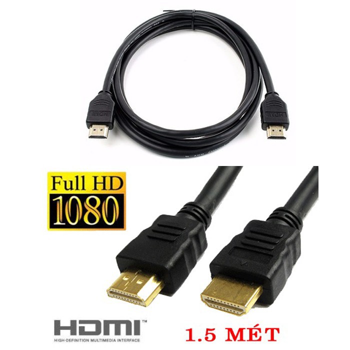 Dây HDMI Tròn 1.5 Mét - Chuẩn 2K UHD