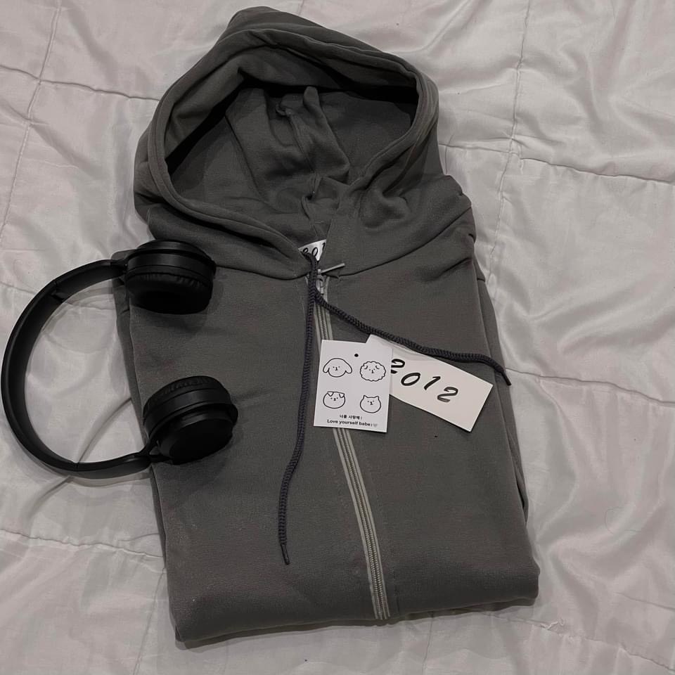 Áo Khoác Hoodie Nỉ JOLIE Unisex  🌸 Phông thun dài tay bồng khóa kéo có mũ ulzzang màu Đen | Xám nam nữ HOT 🌸