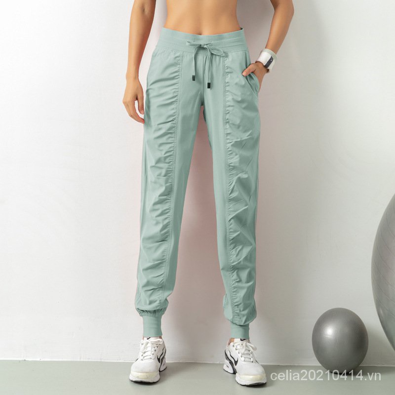 quần chạy bộ Dáng Rộng Thoáng Khí Có Túi 2021s Thời Trang Mùa Hè Cho Nữ