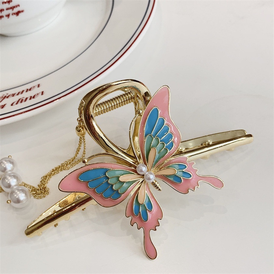 Kẹp Tóc Bướm Đính Ngọc Trai Thời Trang