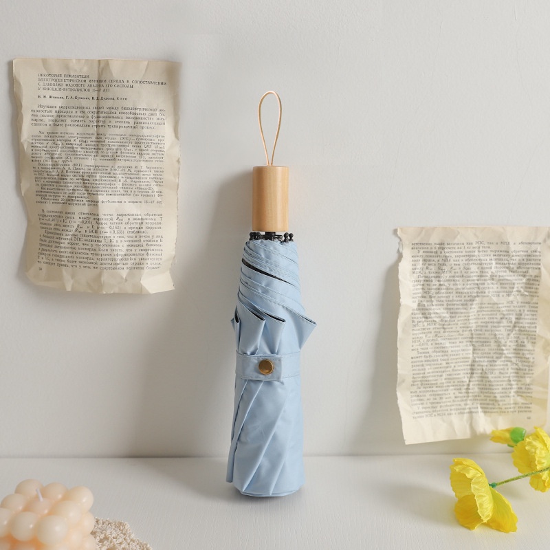 Dù gấp chống mưa và nắng tia cực tím phong cách retro mùa hè