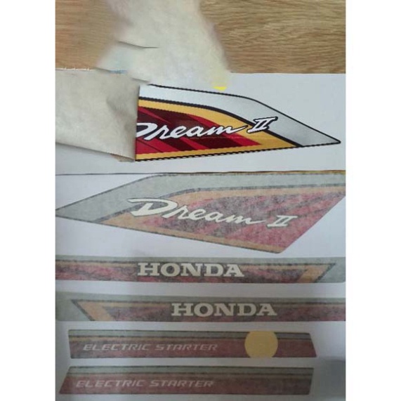 Tem xe DREAM thái (tặng kèm bộ tem thông số zin), Tem hàng đẹp lắp được cả dream thái và dream việt các đời