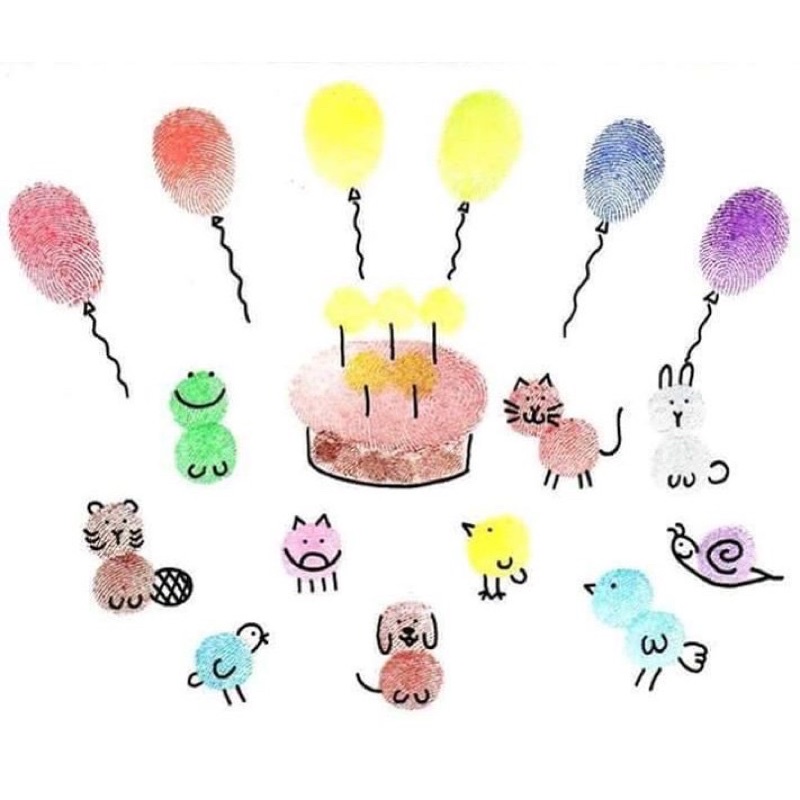 Màu Vẽ Vân Tay An Toàn Cho Bé Bộ 20 Màu Vẽ