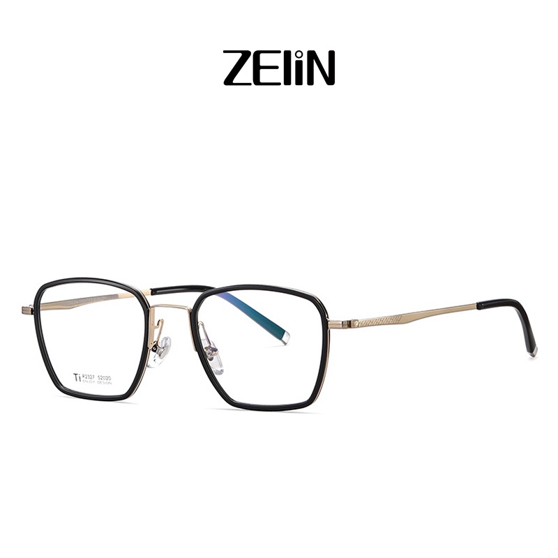 Mắt kiếng Zelin R2327 gọng vuông bằng titan nguyên chất phong cách 2022