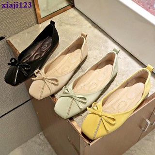 Giày Búp Bê Đế Bằng Màu Sắc Kẹo Ngọt Có Nơ Xinh Xắn Phong Cách Hàn Quốc Cho Nữ Size 41 42 43