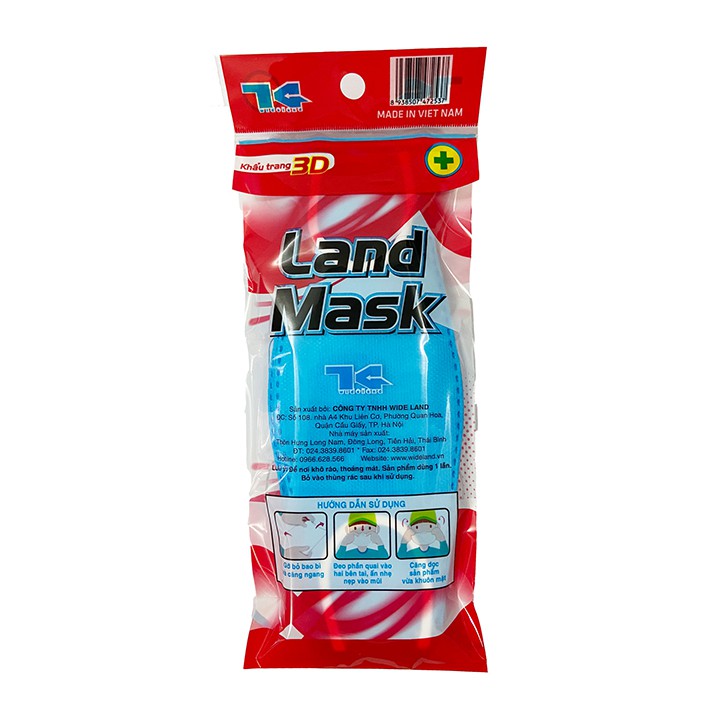 khẩu trang ý tế 3d land mask ( 1 túi 6 cái ) - Serenys Shop | BigBuy360 - bigbuy360.vn