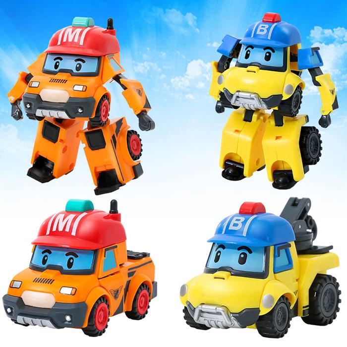 [Bộ 6 Hình ]_ Đồ Chơi Biến Hình Biệt Đội Xe Cứu Hộ Robocar Poli Cho Bé