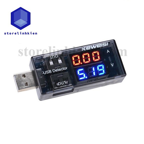 USB đo điện áp & dòng điện Detector Keweisi-10VA