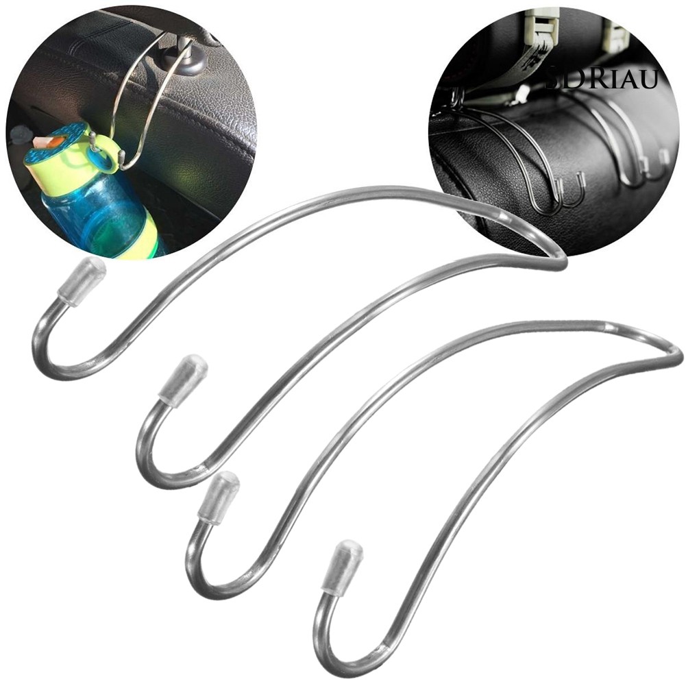 Bộ 2 Móc Treo Đồ Trên Xe Hơi Bằng Thép Không Gỉ