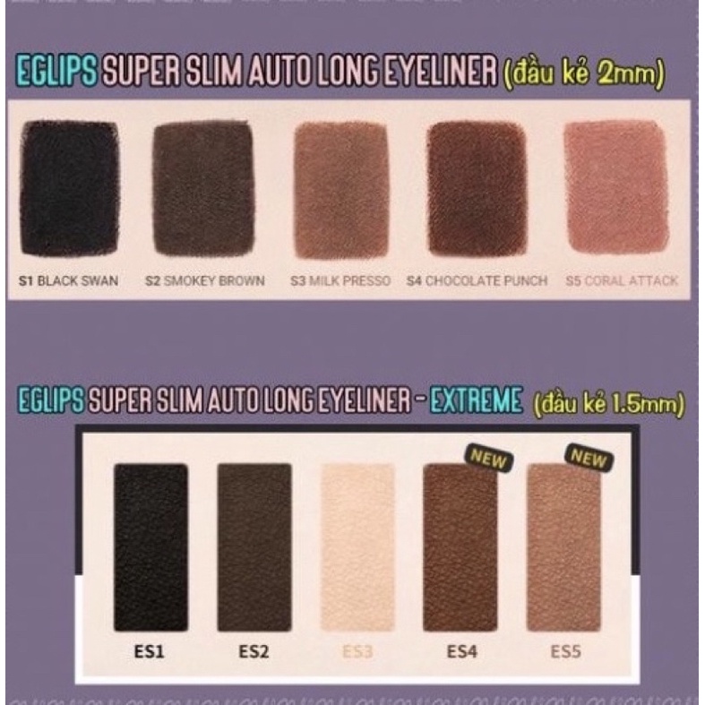 KẺ MẮT EGLIPS SUPER SLIM AUTO LONG EYELINER- EXTREME