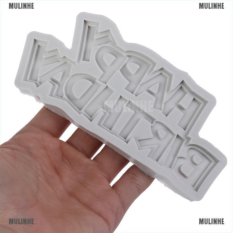 Khuôn Silicone Tạo Hình Chữ Happy Birthday Trang Trí Bánh