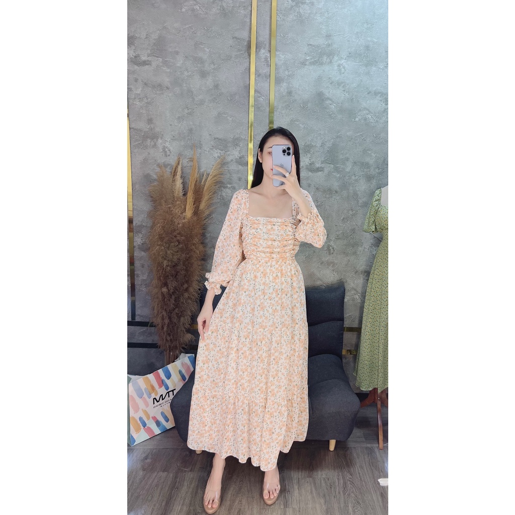 VÁY MAXI VOAN HÀN NHÚN NGỰC - V26