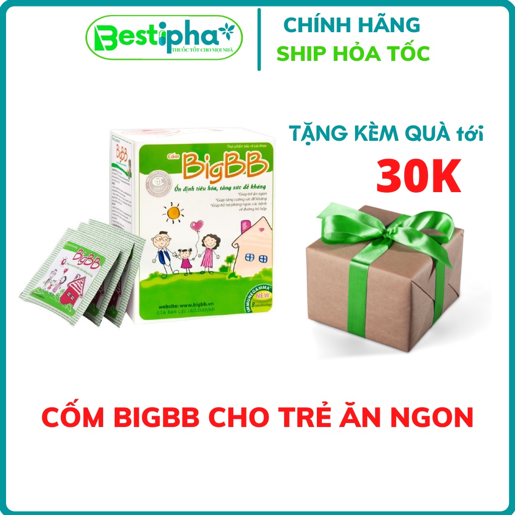 BigBB Cốm kích thích trẻ ăn ngon, hấp thụ tốt hơn hộp 16 gói
