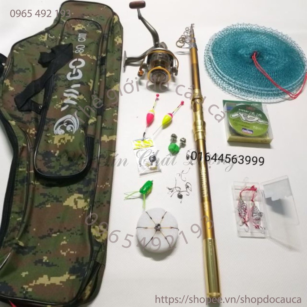 Bộ cần câu rút shimano 3m và 3m6 máy 6000 kèm túi đựng cần và phụ kiện ( rẻ vô địch )