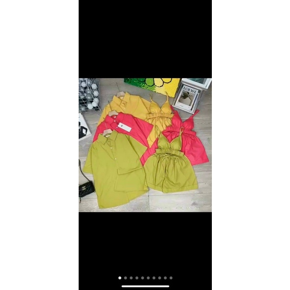 Set Bộ 3 Món Chất Đũi Cao Cấp Thời Trang Nữ