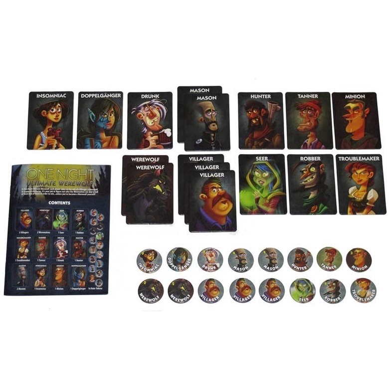 READY!!!Bộ Bài Ma Sói One night ultimate Werewolf alien English board game Werewolfboardgame