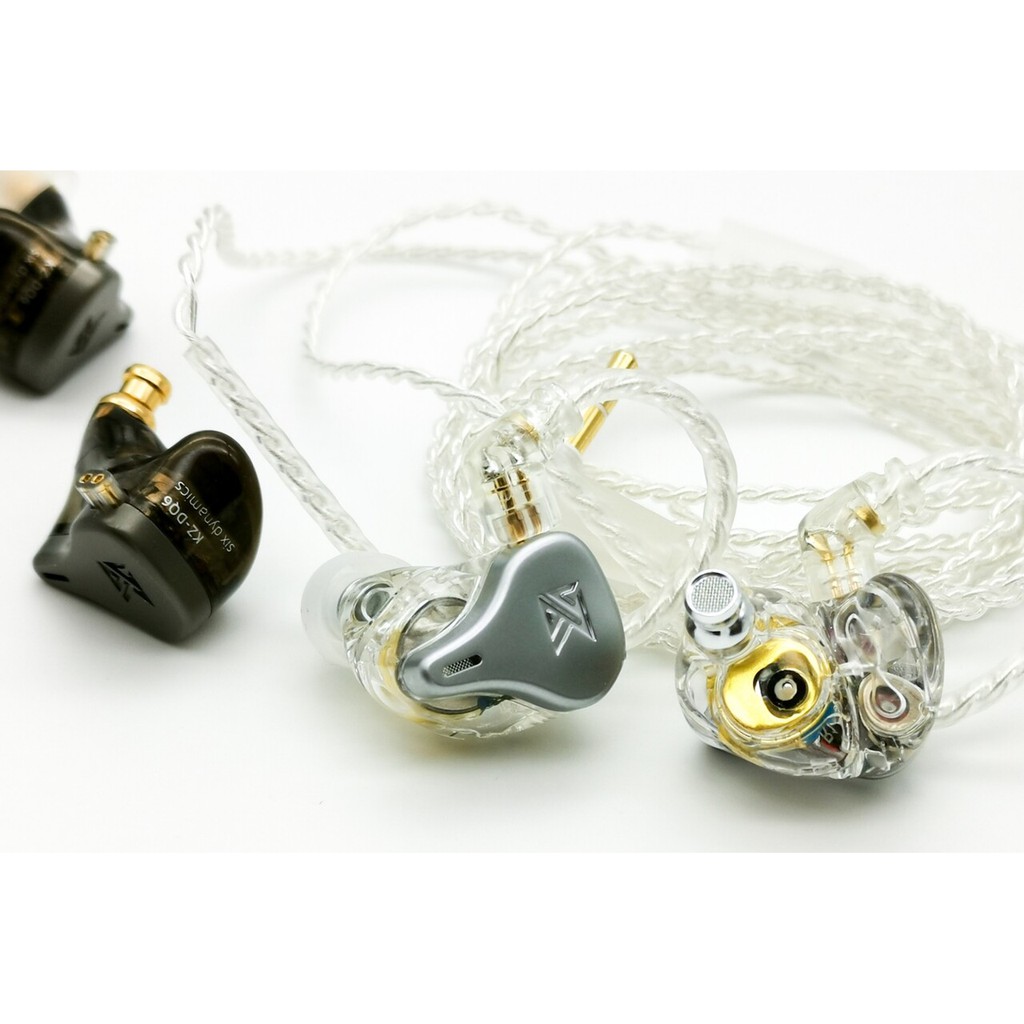 [NC] Tai Nghe KZ DQ6 6 Dynamic Hifi In Ear | Chuyên nghe tạp Vocal Pop Classical Pop | Có Mic | Vỏ Trong suốt