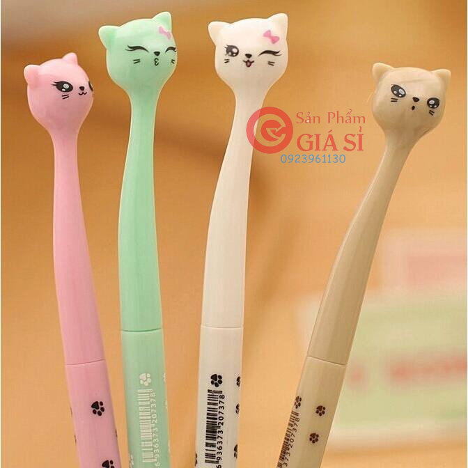 Bút bi mực đen gắn hình mèo con đáng yêu (1 cây) ❤️freeship❤️