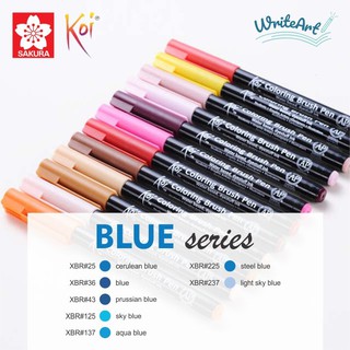 (Blue) Bút cọ màu nước Sakura Koi - Sakura Koi Coloring Brush Pen