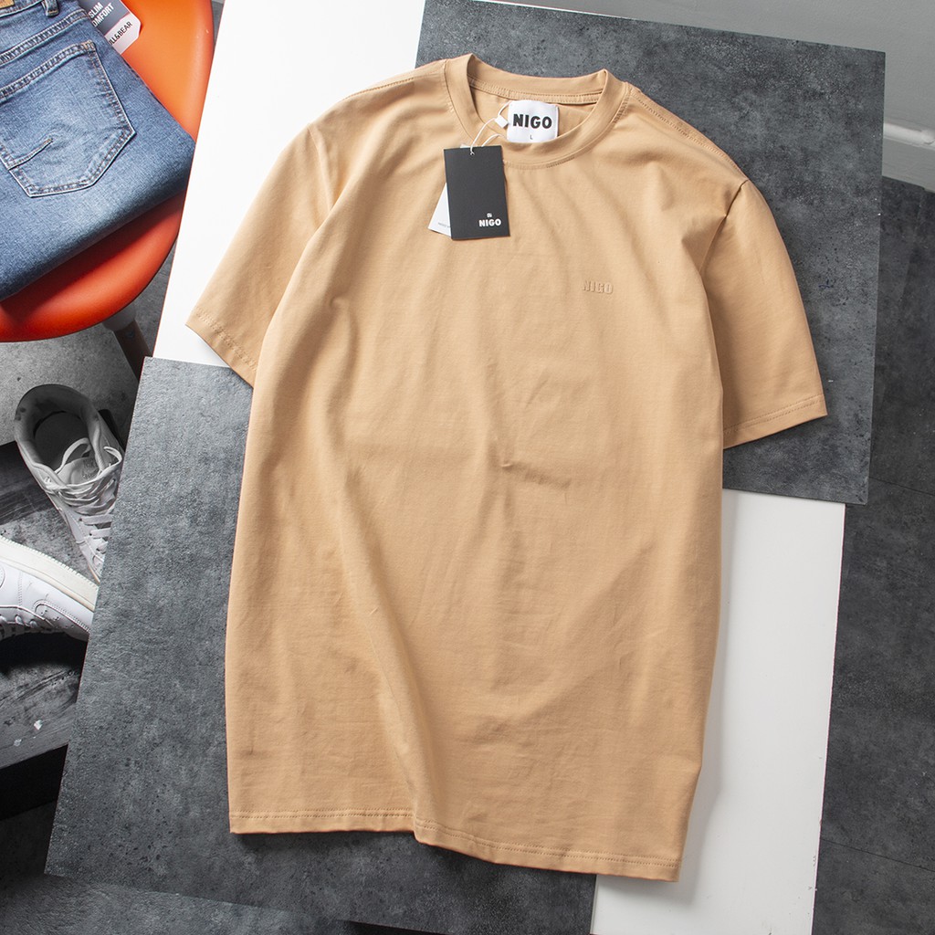 Áo thun trơn trắng đen nam form regular | BigBuy360 - bigbuy360.vn