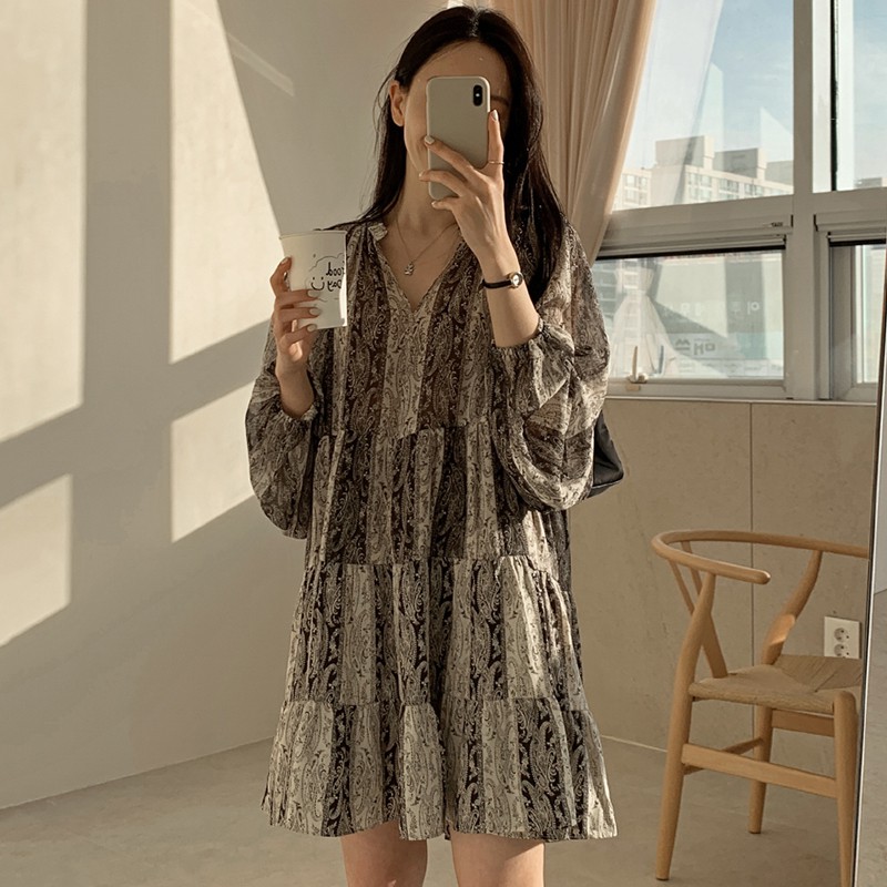 Đầm Babydoll Họa Tiết Sang Chất Bao Đẹp M181 | BigBuy360 - bigbuy360.vn