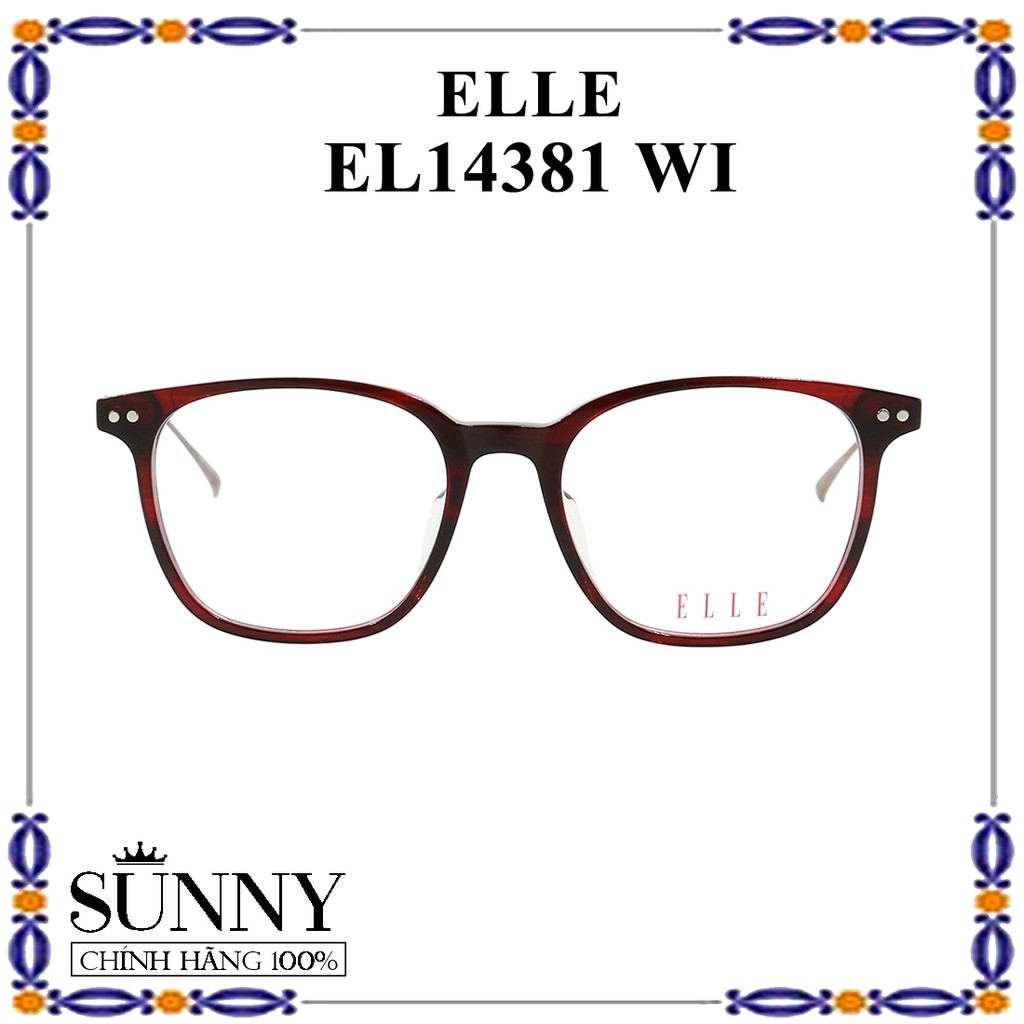Gọng kính thời trang Elle EL14381 chính hãng Korea, bảo hành toàn quốc
