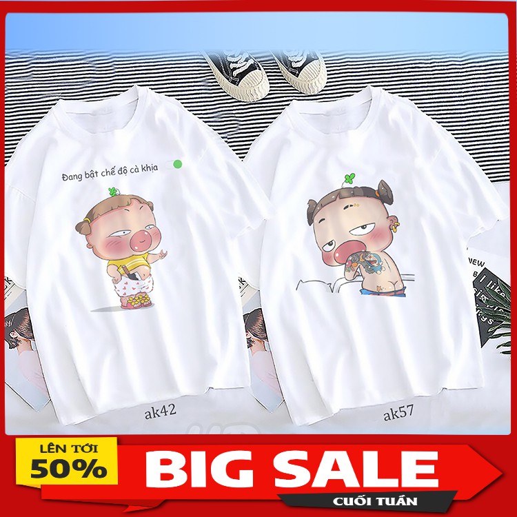 Áo Đôi Tay Ngắn Nam Nữ HD store In hình quỳnh Aka  so cute   Unisex HDstore Outfit Big Size 100% Cotton 4 Chiều Rẻ Đẹp