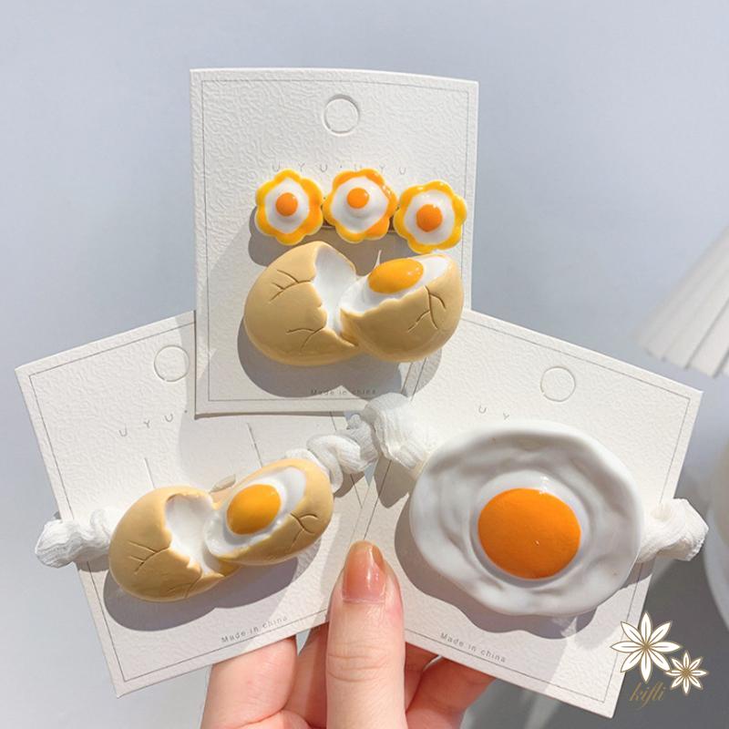 【kifli】Kẹp tóc hình quả trứng dễ thương sáng tạo