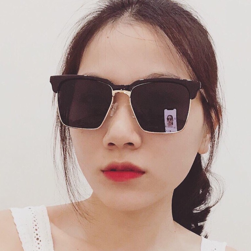 Kính mát nam nữ gọng vuông thời trang cao cấp, kính râm chống tia UV phong cách Hàn Quốc sang trọng LUMINA 202