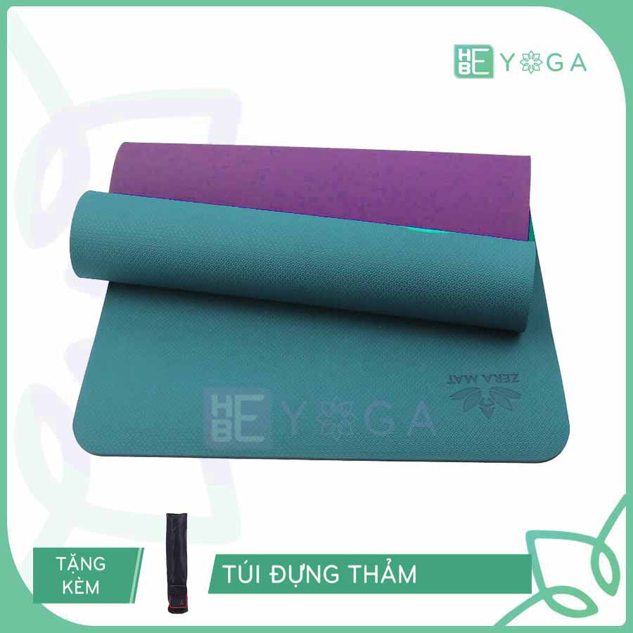 Thảm Tập Yoga Zera Mat TPE 8mm 2 Lớp Cao Cấp Tặng Kèm Túi Và Dây