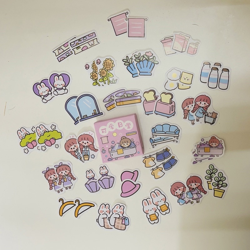 Hộp nhỏ 50 Sticker dễ thương