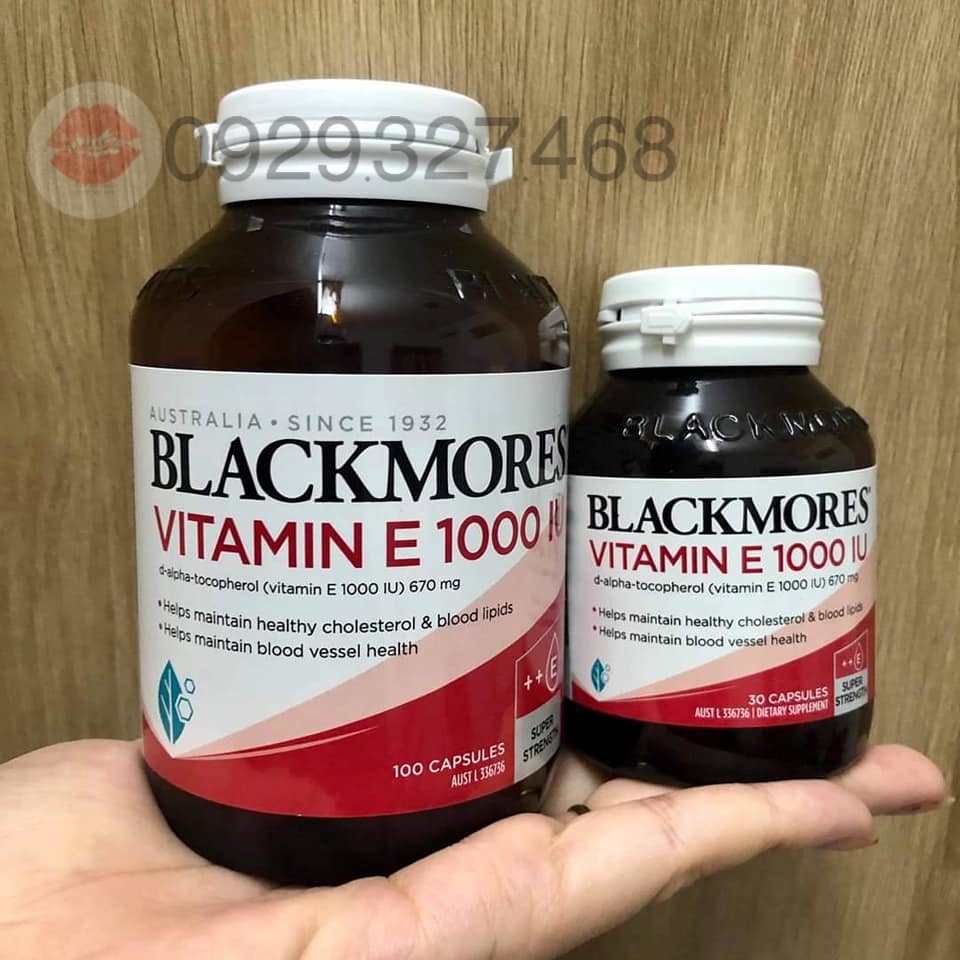 VITAMIN E BLACKMORE ÚC 1000IU hộp 30 viên - 100 viên