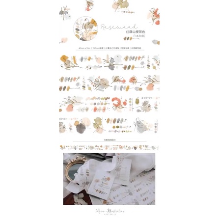 𝓑𝓾𝓵𝓵𝓮𝓽𝓳𝓸𝓾𝓻𝓷𝓪𝓵𝟏𝟏𝟓 ✿ Băng dính hãng Meow Illustration mẫu mới hình hoa và vệt màu thích hợp trang trí sổ