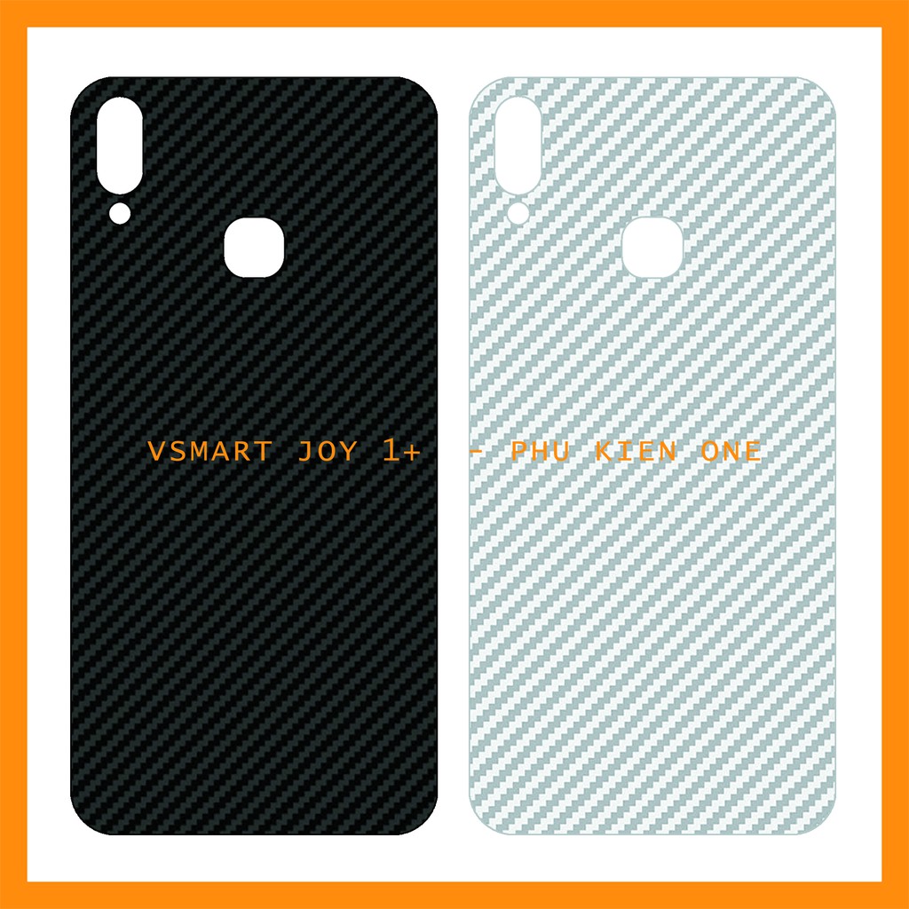 Decal dán lưng Vsmart Active 1/ Active 1+/ Joy 1/ Joy 1+/ Joy 3 vân carbon 3D