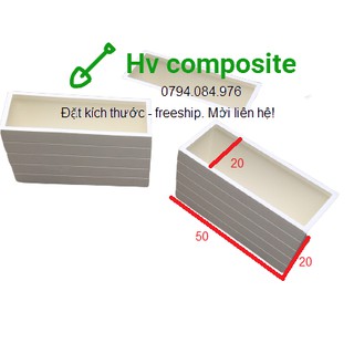 chậu trồng cây composite 50x20x20