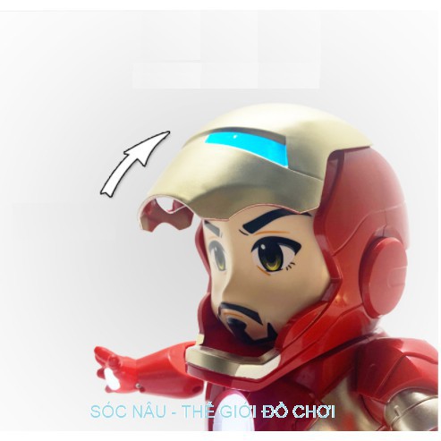 Đồ chơi Người sắt Iron Man Hero Robot bằng nhựa nhảy theo nhạc vui nhộn