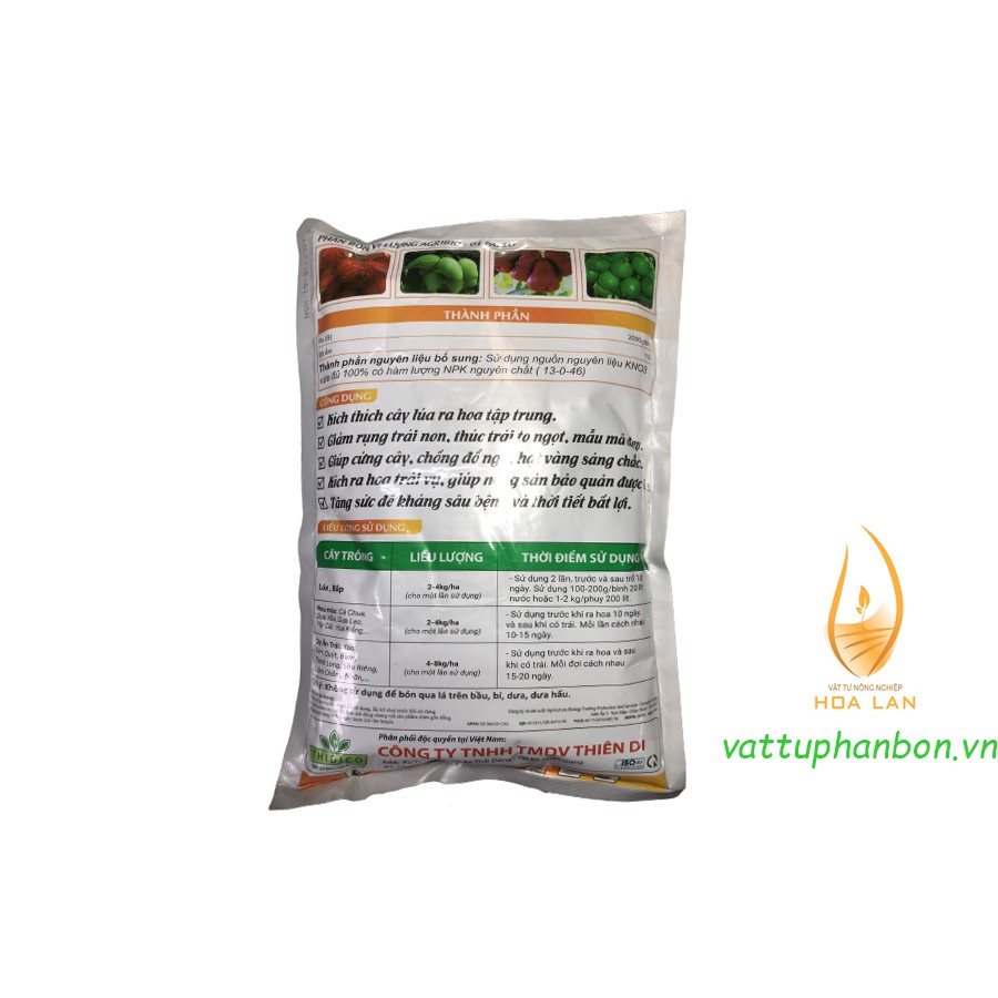 Phân Bón Vi Lượng Agribio - 01 Paclo KNO3 -Kích thích ra hoa tập trung  -  #P058