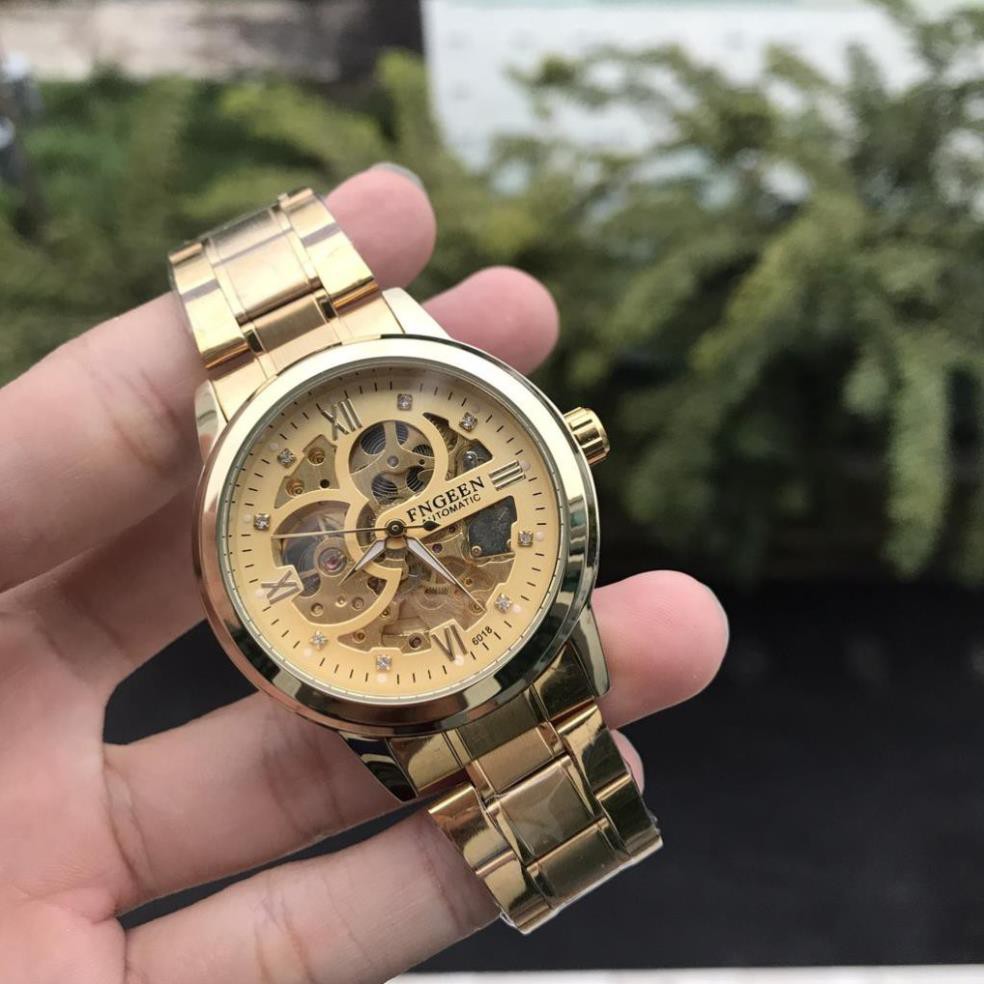 Đồng Hồ Nam AUTOMATIC FNGEEN Dây Hợp Kim Thép Không Gỉ Cao Cấp