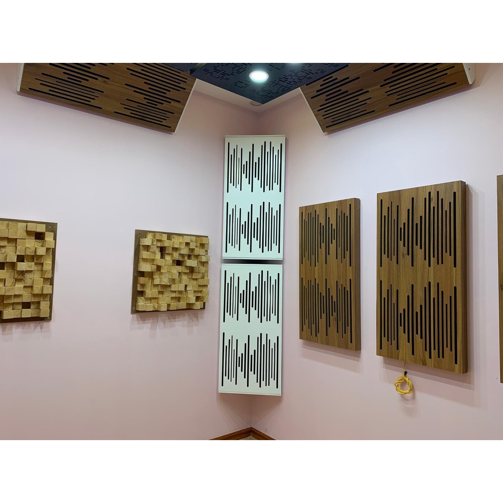 Tấm gỗ tiêu âm treo tường Kt 60x60x7.5cm Aucostic Panel